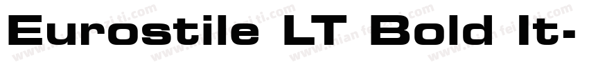 Eurostile LT Bold It字体转换